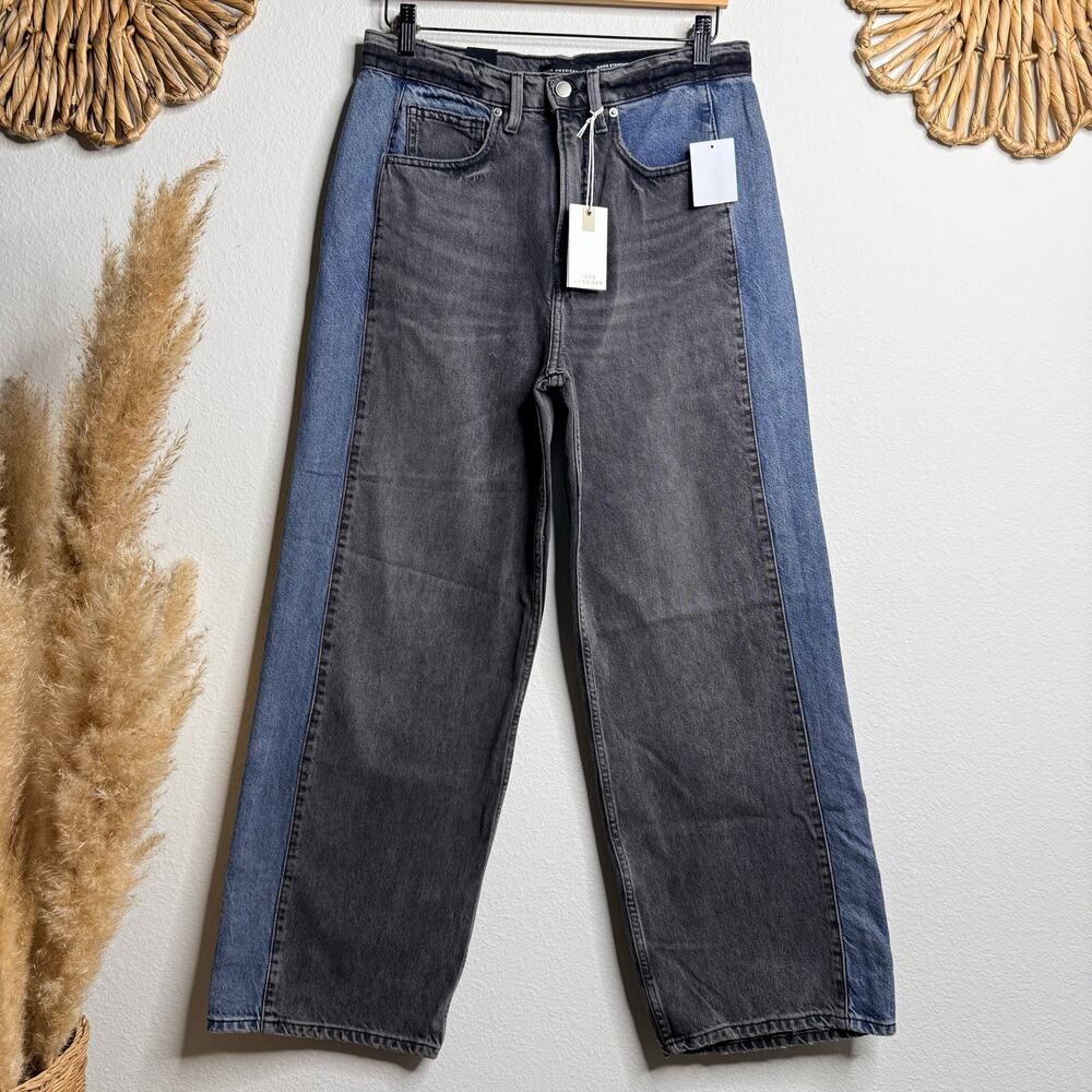 Good American baggy jeans Good Standard slouchy low rise two-tone - Picture 3 of 8